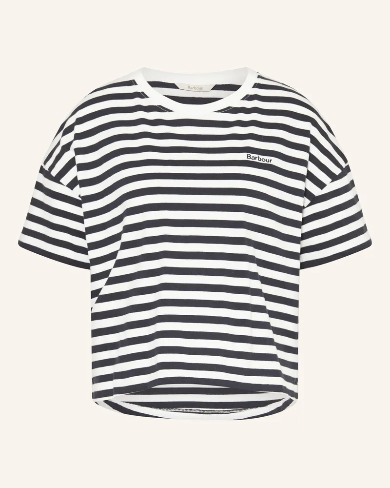 Barbour T-Shirt Adria weiss Dunkelblau