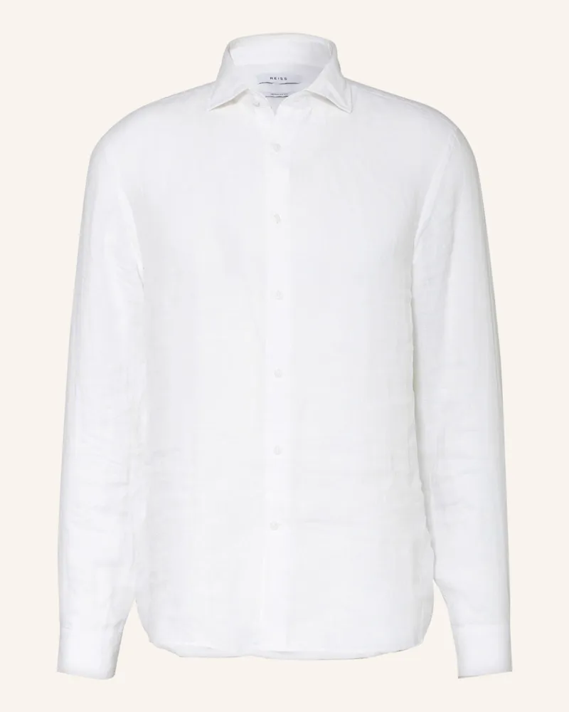 Reiss Leinenhemd Ruban Regular Fit weiss Weiss