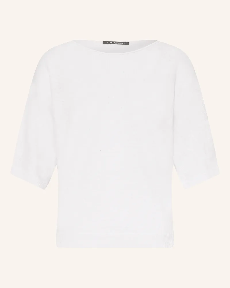 Luisa Cerano Strickshirt aus Leinen Weiss