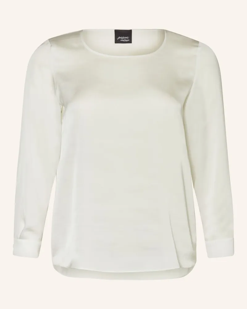 Marina Rinaldi Blusenshirt CICALA aus Satin Weiss