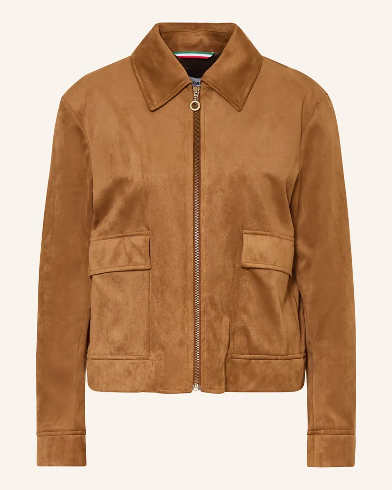 cinque Jacke Cianton In Lederoptik braun Cognac