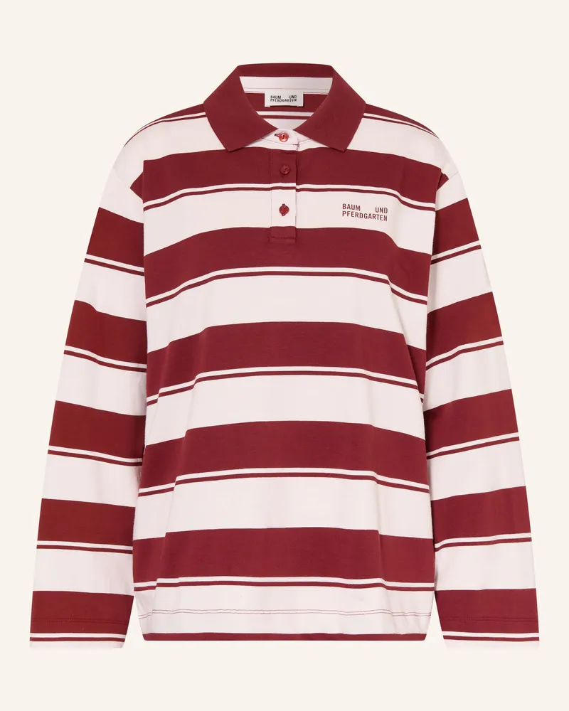 Baum und Pferdgarten Rugbyshirt Jeanne pink Dunkelrot