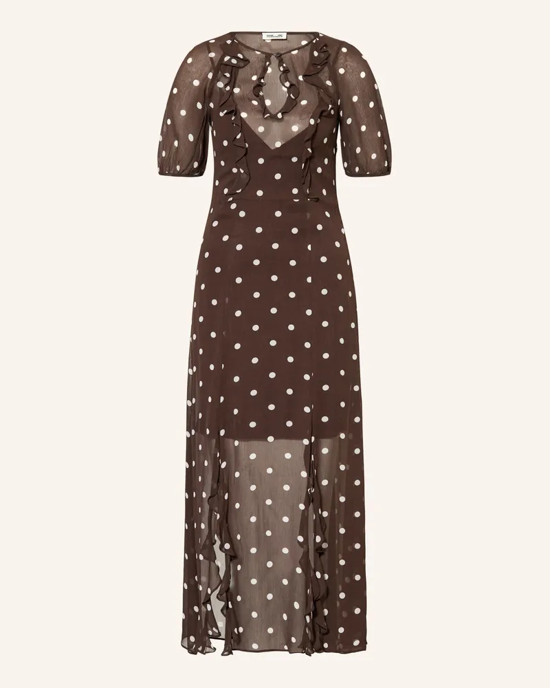 Baum und Pferdgarten Kleid Alara Mit Volants braun Dunkelbraun