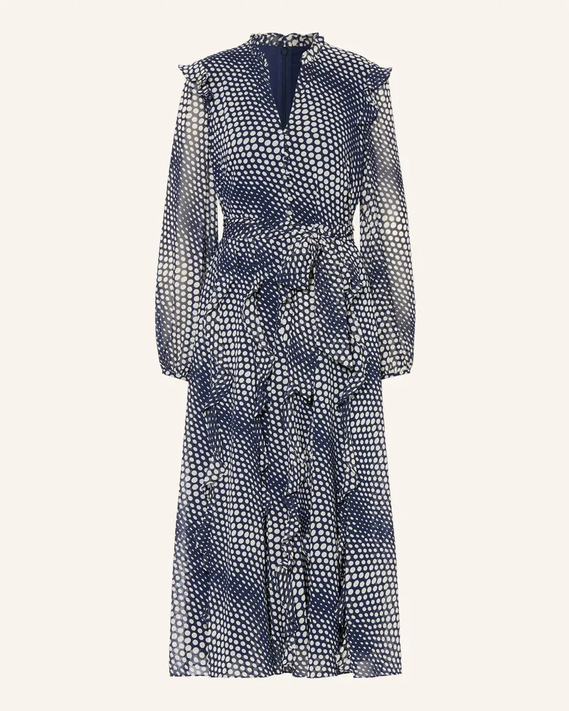 HOBBS London Kleid MIRIAM mit Volants Dunkelblau