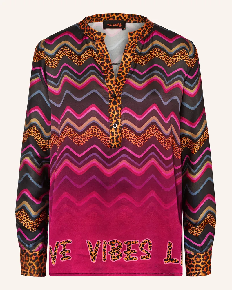 Miss Goodlife Blusenshirt aus Satin Pink
