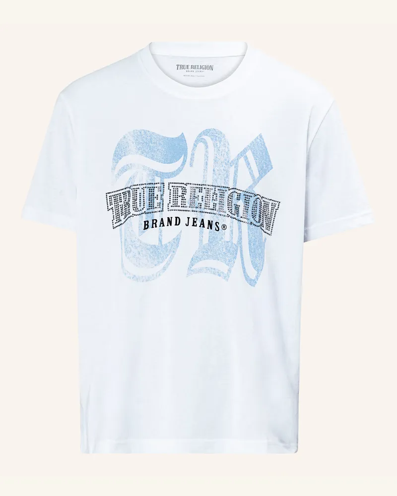 True Religion T-Shirt Crystal weiss 