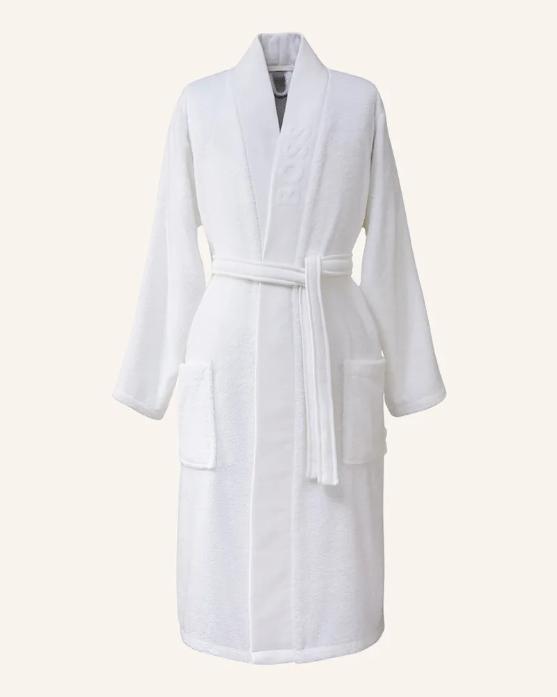 HUGO BOSS Bademantel Plain weiss Weiss