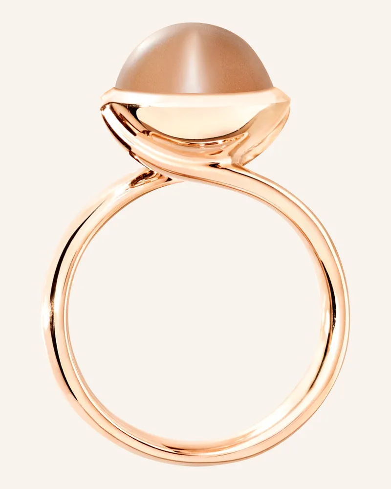 TAMARA COMOLLI Ring RING BOUTON LARGE MOONSTONE BROWN aus 18K Roségold mit Brauner Mondstein Roségold