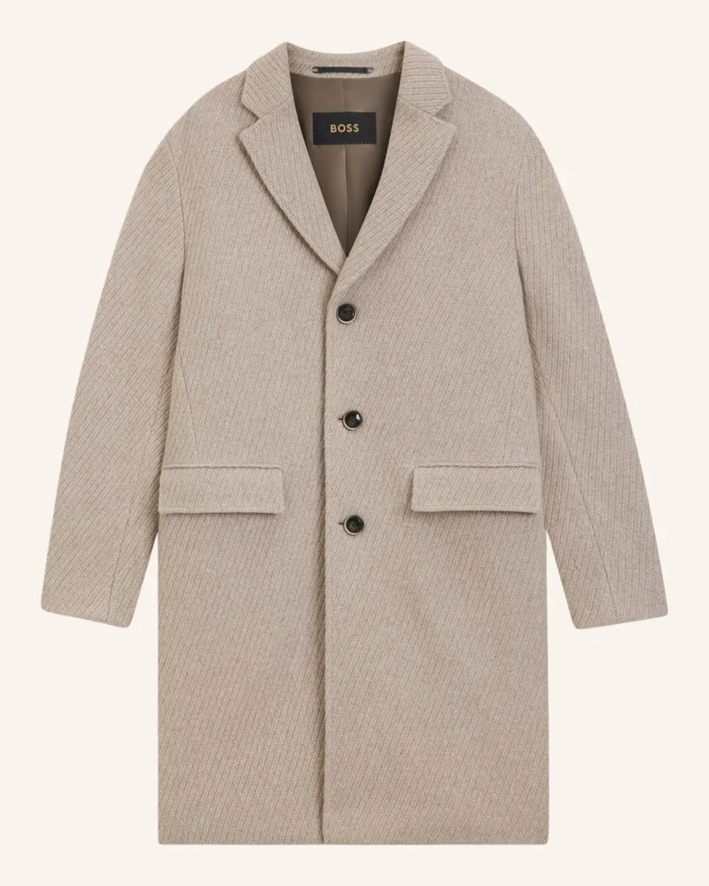 HUGO BOSS Klassischer Mantel L-HENK-244 Beige