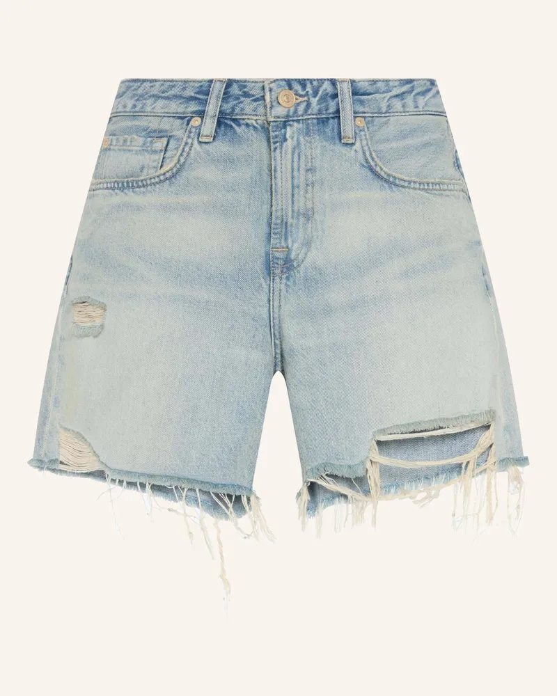 7 for all mankind Denim Shorts Monroe Long blau Blau