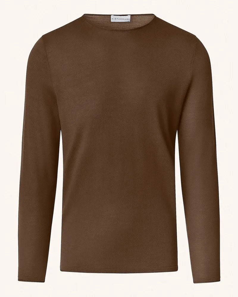 KIEFERMANN Pullover Benjaminn Aus Merino gruen Khaki