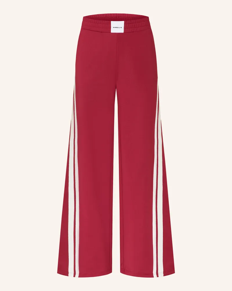 Elias Rumelis Sweatpants PENNI mit Galonstreifen Dunkelrot