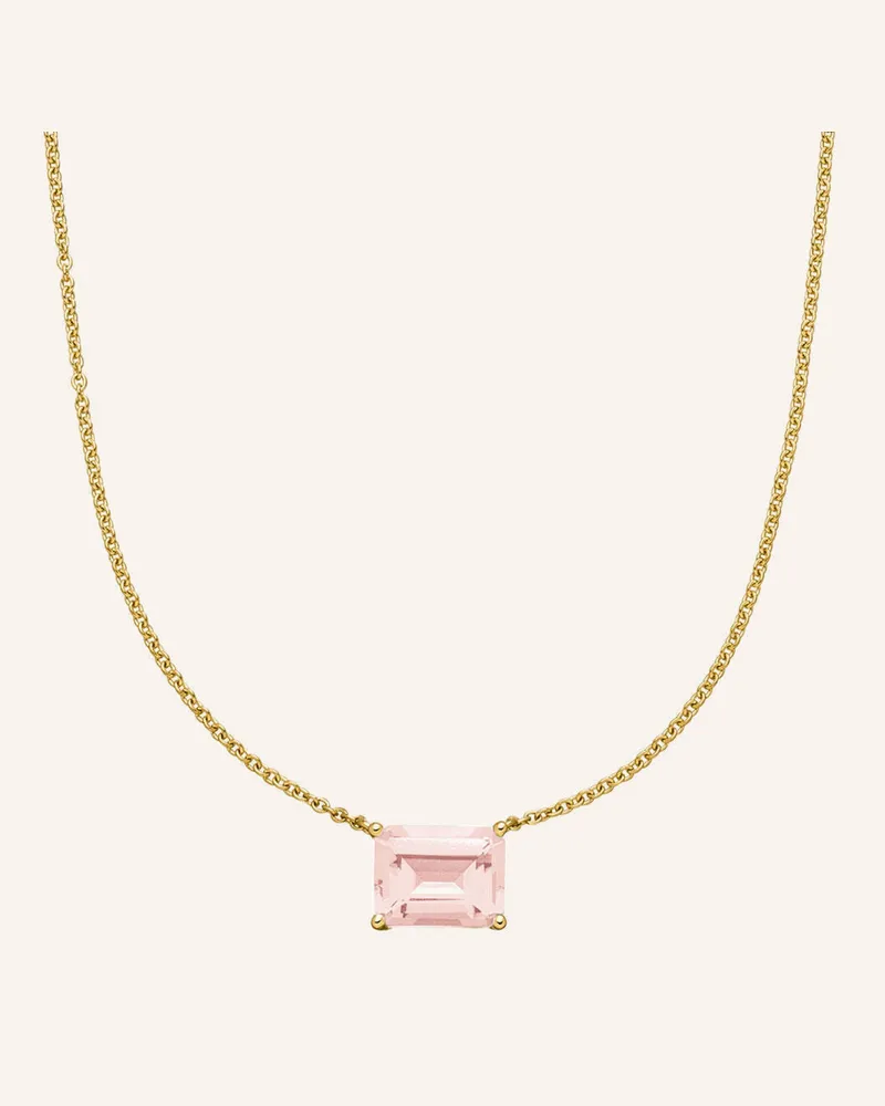 VEYNOU Halskette ROSIE aus 14 Karat Gelbgold und 2.00ct. lab-grown Morganit Gold