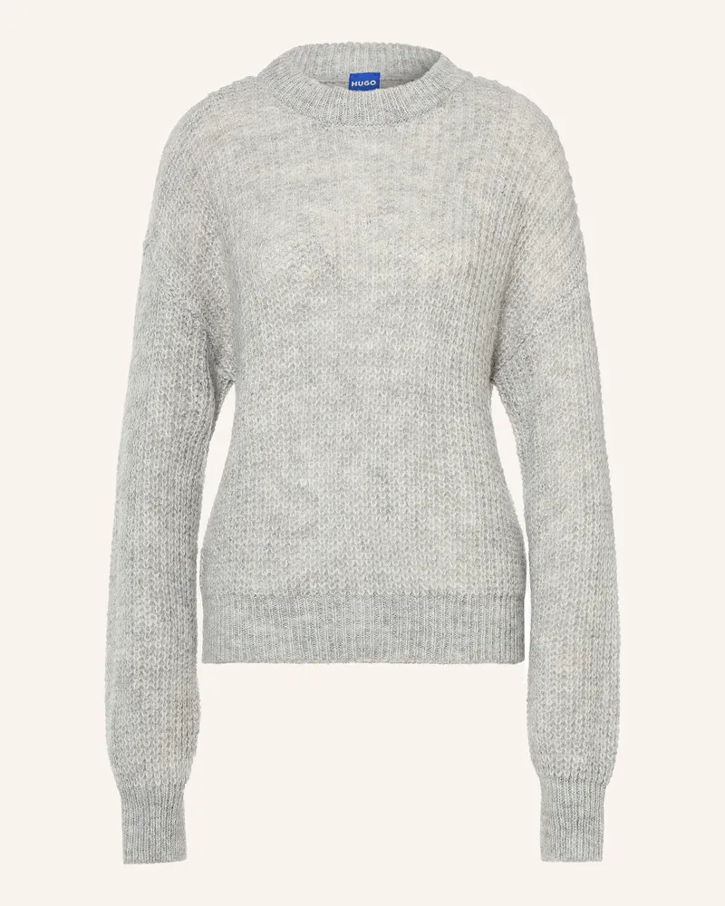 HUGO BOSS Pullover Slogeryna Mit Alpaka grau Grau