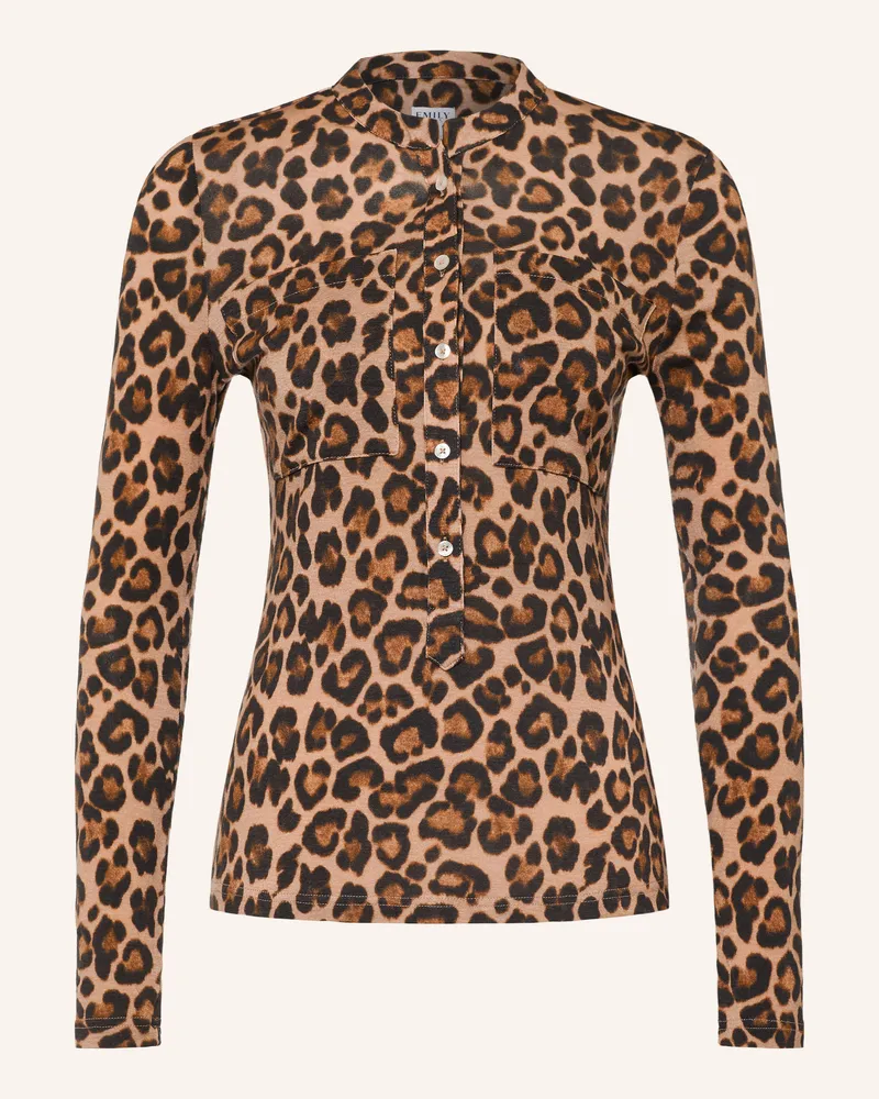 Emily van den Bergh Blusenshirt braun Beige