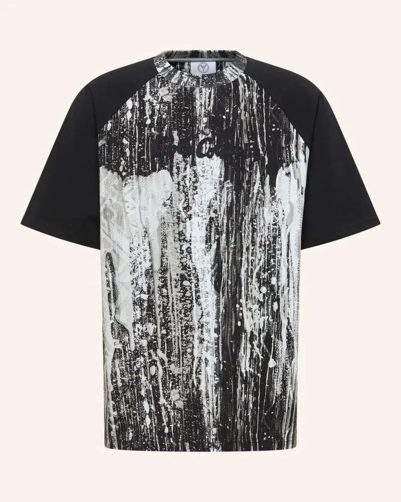 Carlo Colucci T-Shirt - Ai Drip Knit Fantini schwarz Schwarz