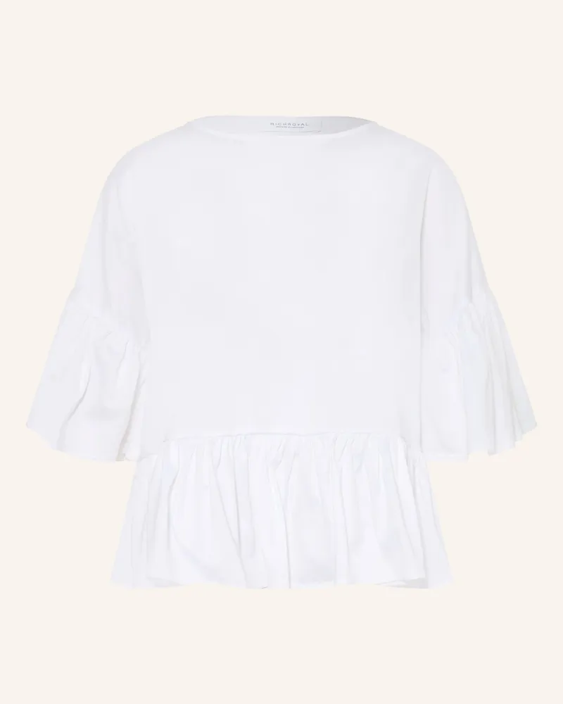 Rich&Royal Blusenshirt Mit 3/4-Arm Und Rüschen weiss Weiss