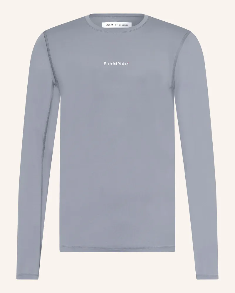 District Vision Laufshirt Blaugrau