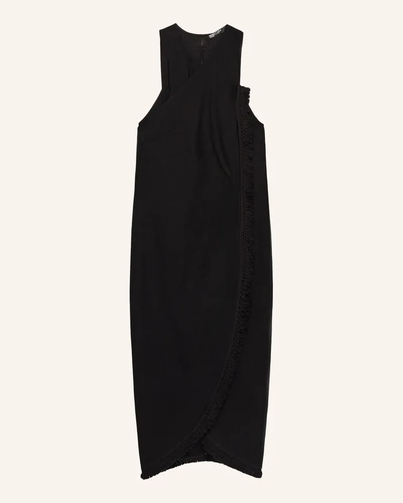 BIMBA Y LOLA Fransen-Wickelkleid schwarz Schwarz