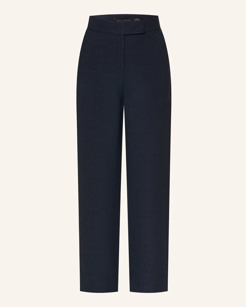 Ted Baker Marlenehose Floxat Aus Bouclé Mit Glitzergarn blau Dunkelblau