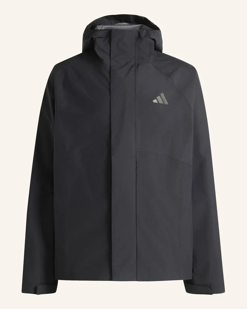 adidas Essentials Regenjacke schwarz Schwarz