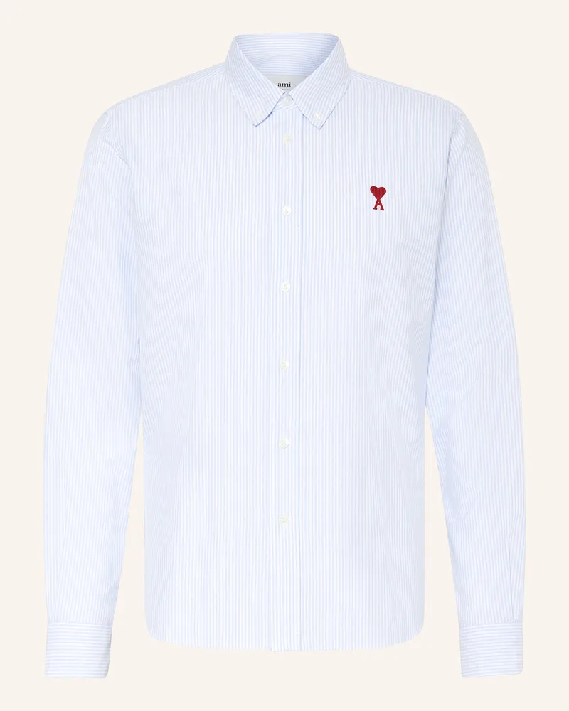AMI Paris Oxfordhemd Regular Fit blau Hellblau