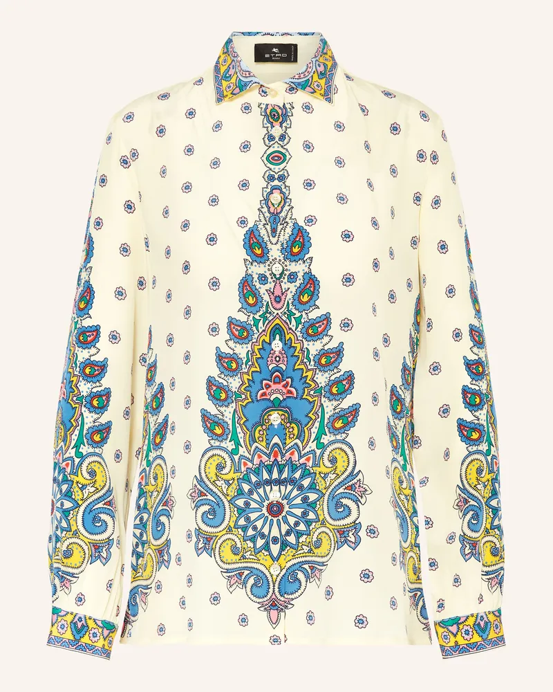 Etro Hemdbluse aus Seide Hellgelb