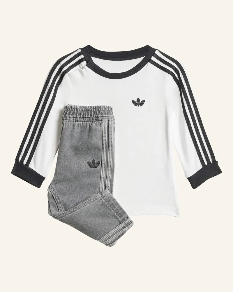 adidas Jeans Langärmliges Set Kids weiss Weiss
