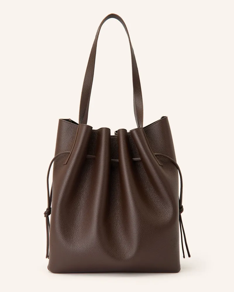 YUZEFI Beuteltasche Scallop braun Dunkelbraun
