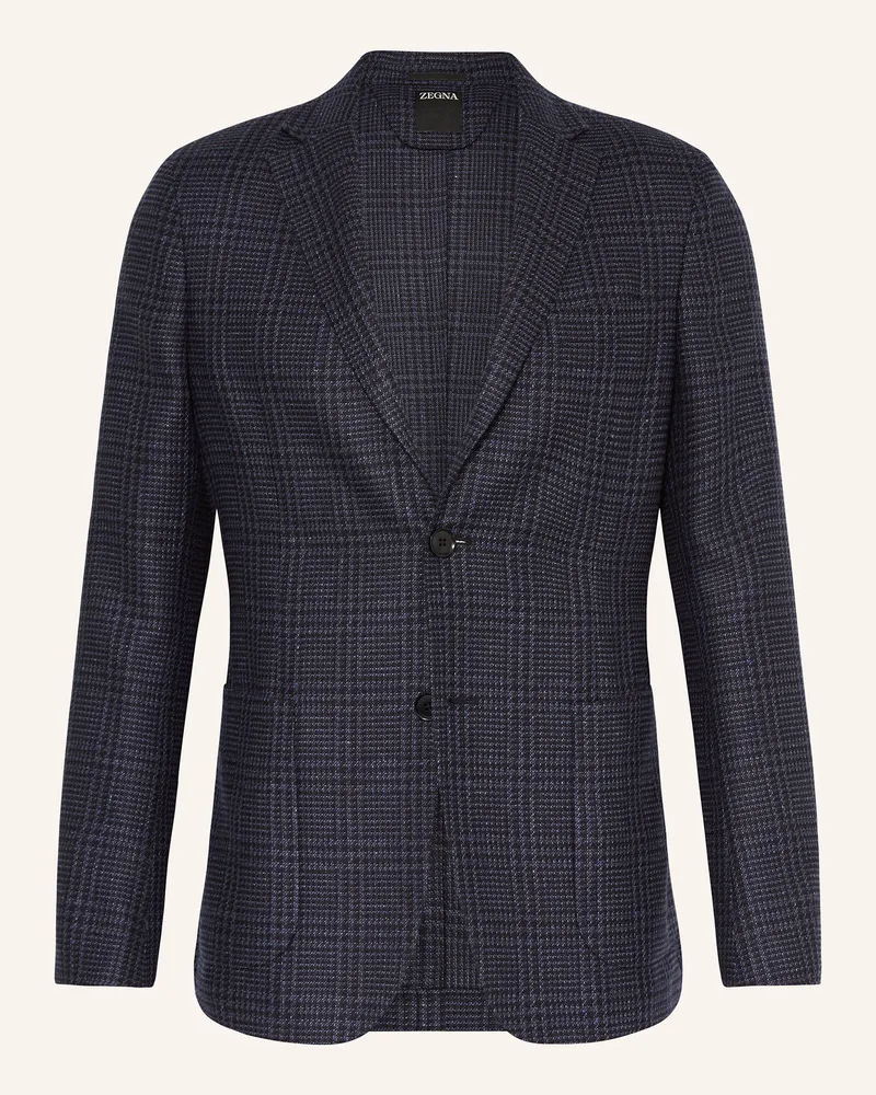 Ermenegildo Zegna Sakko Extra Slim Fit mit Seide Dunkelblau