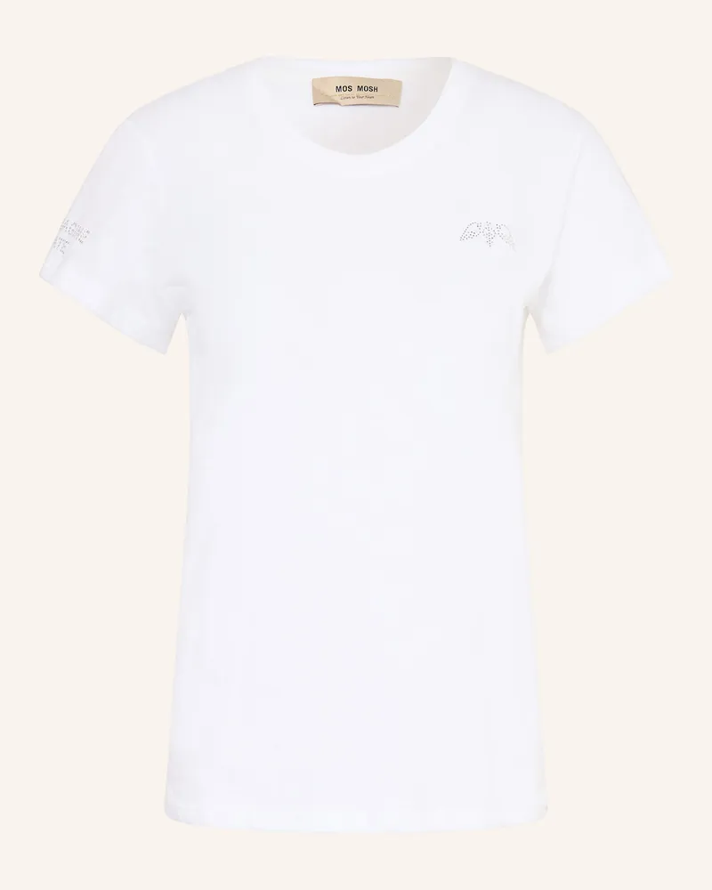 Mos Mosh T-Shirt Mmsafina Mit Schmucksteinen weiss Weiss