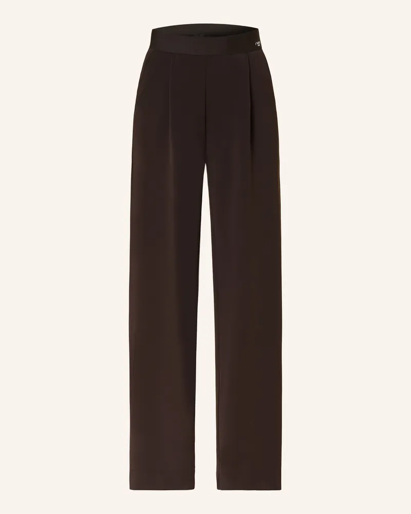Cambio Jerseyhose ARINA im Jogging-Stil Dunkelbraun