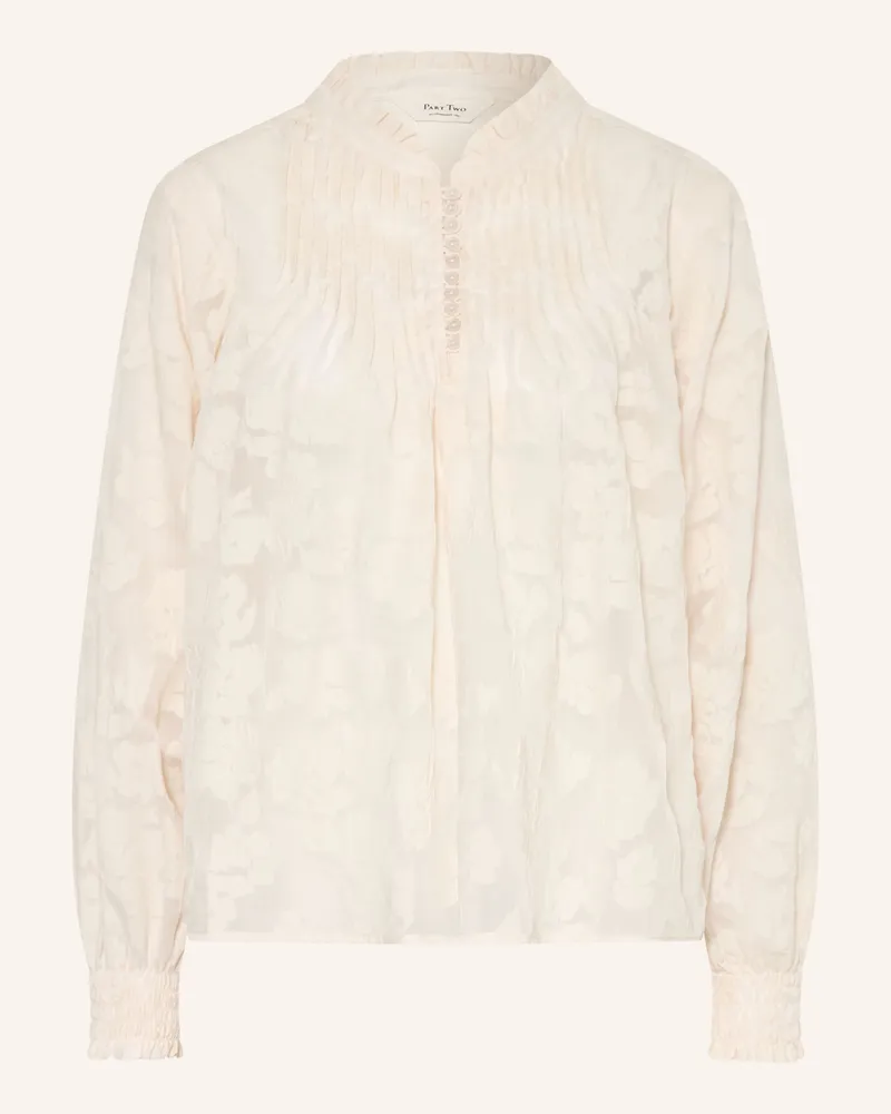 Part Two Blusenshirt Zayanpw Aus Jacquard weiss Creme