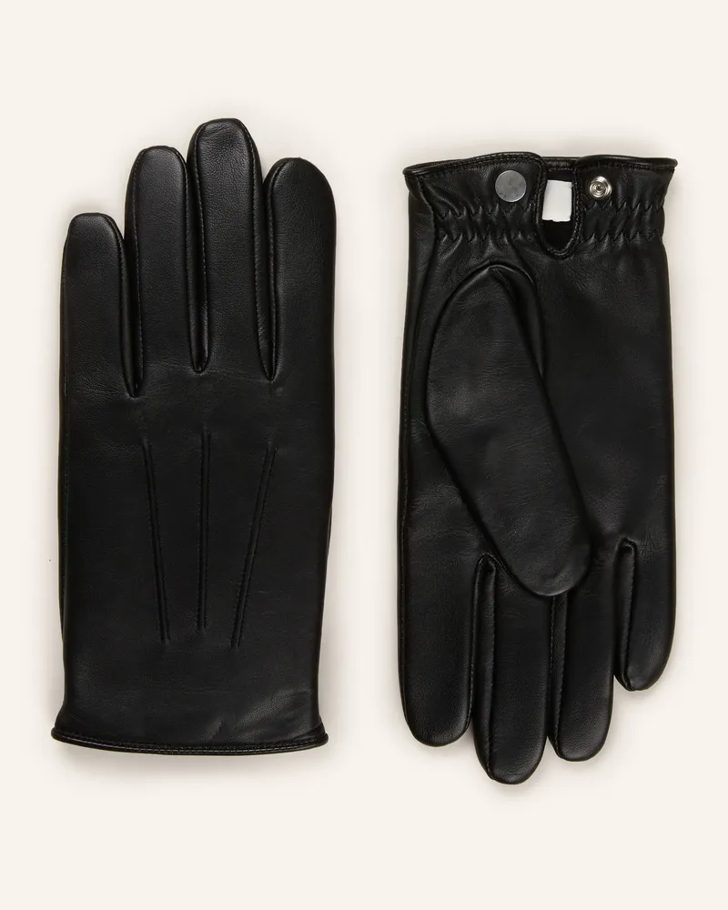 Sandro Lederhandschuhe Schwarz