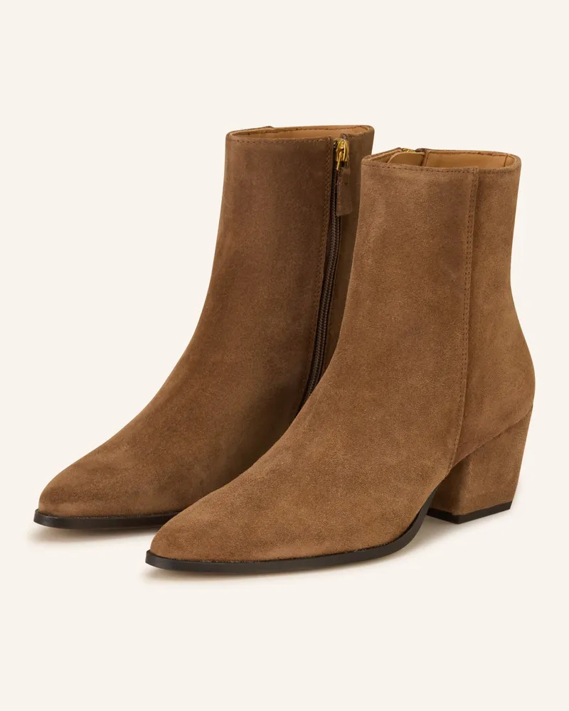 Mrs & HUGS Stiefeletten beige Cognac