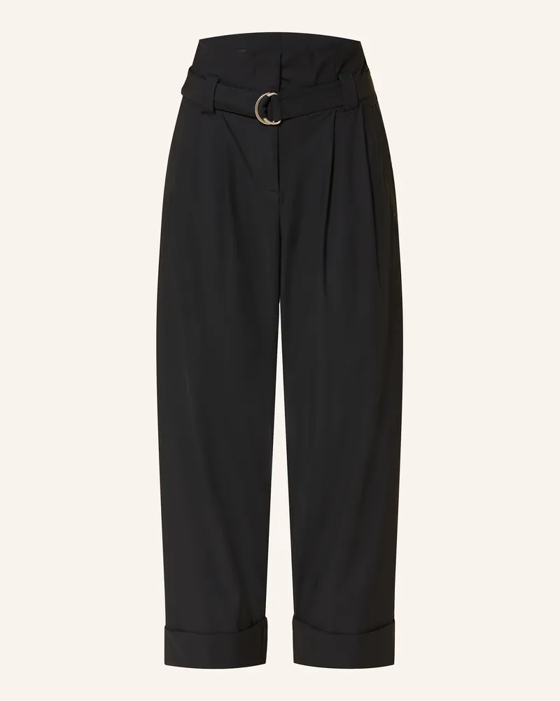 MARC AUREL Paperbag-Hose schwarz Schwarz