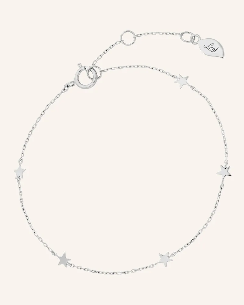 Leaf Armband Mini Stars Aus 14 Karat Gelbgold silber Weissgold