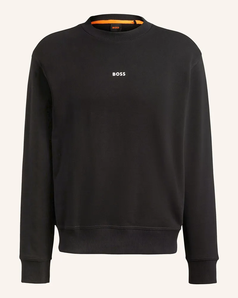 HUGO BOSS Sweatshirt WESMALLCREW Schwarz