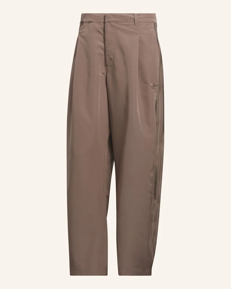 adidas Originals Gewebte Hose, Barrel Design braun Braun