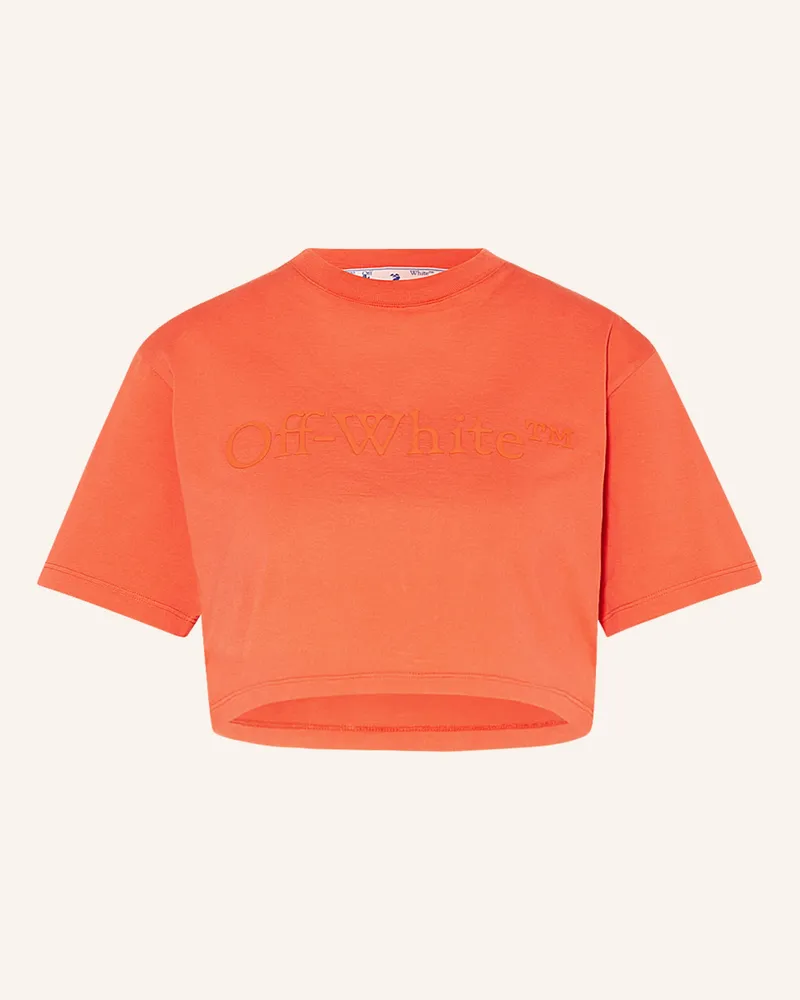 OFF-WHITE Cropped-Shirt Orange