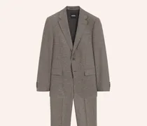 Anzug H-Huge-2pcs-263 Slim Fit braun