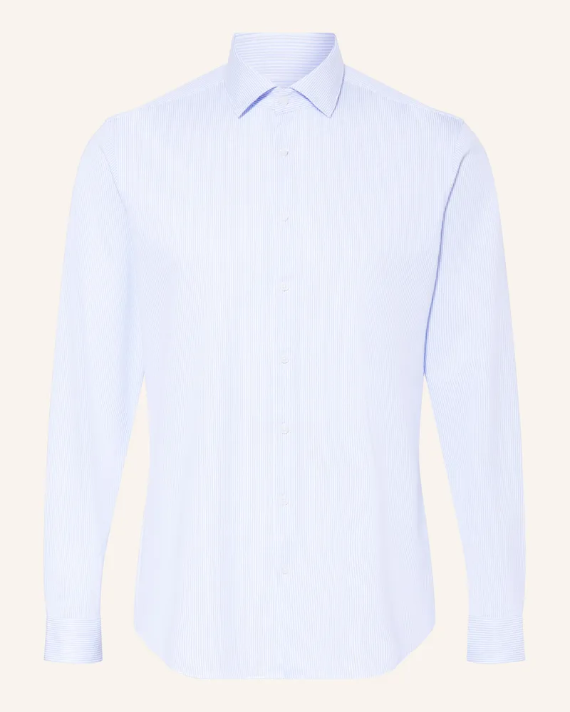 paul Hemd Shaped Fit blau Weiss