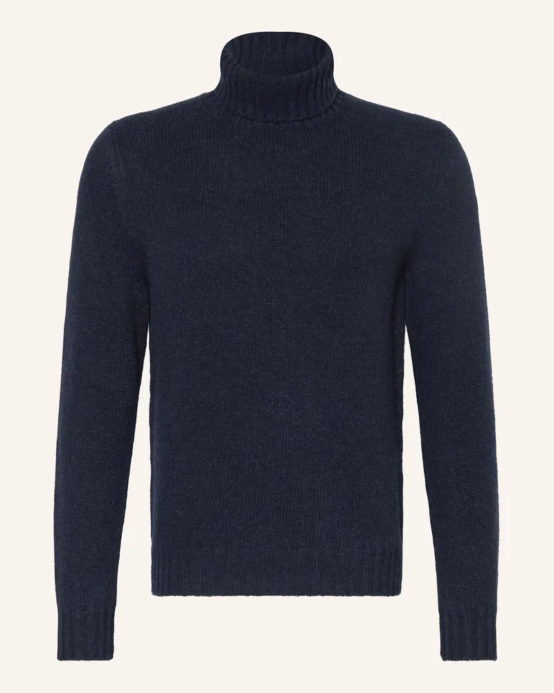 Fedeli Rollkragenpullover Mit Cashmere blau Dunkelblau