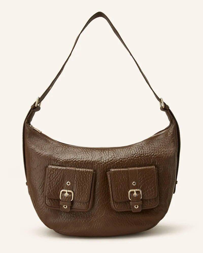 NÚNOO Schultertasche Braun