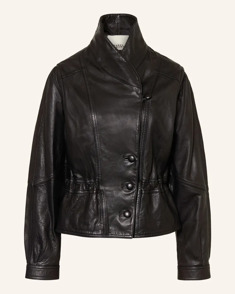 Isabel Marant Lederjacke Tressy schwarz Schwarz