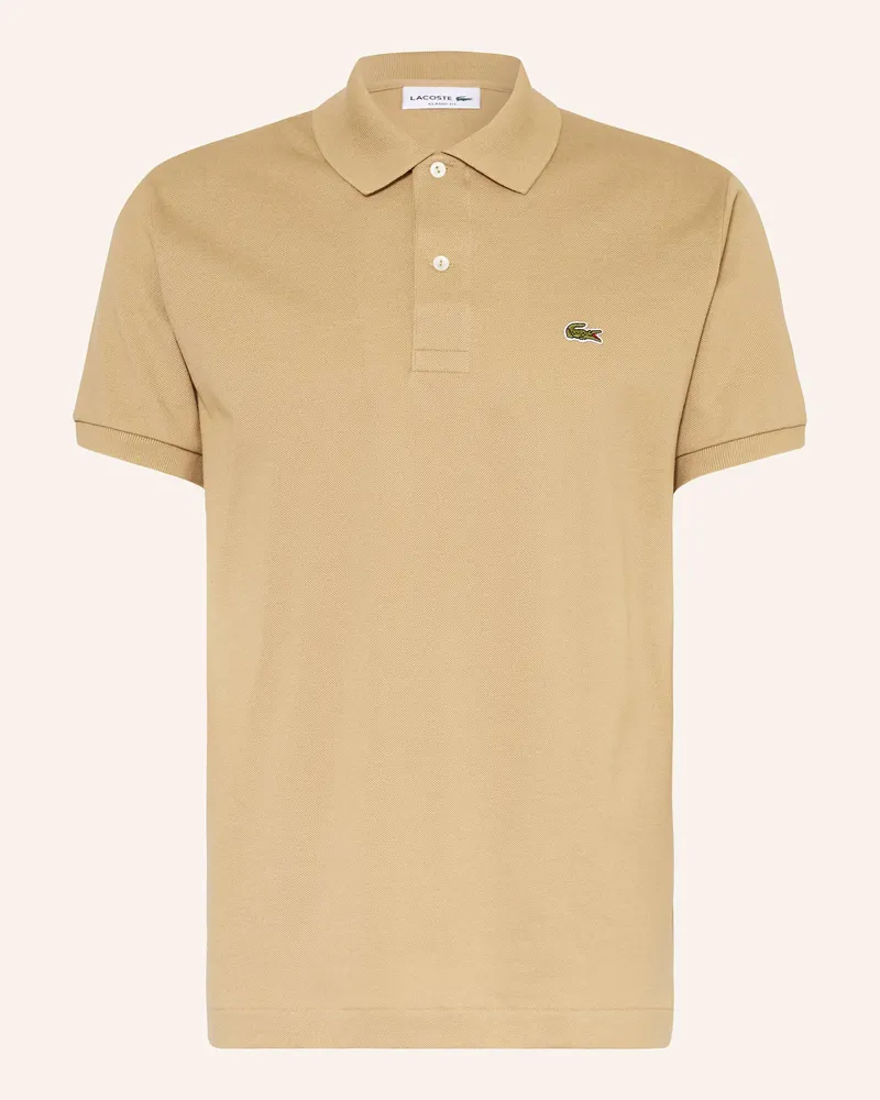 Lacoste Piqué-Poloshirt Classic Fit Hellbraun