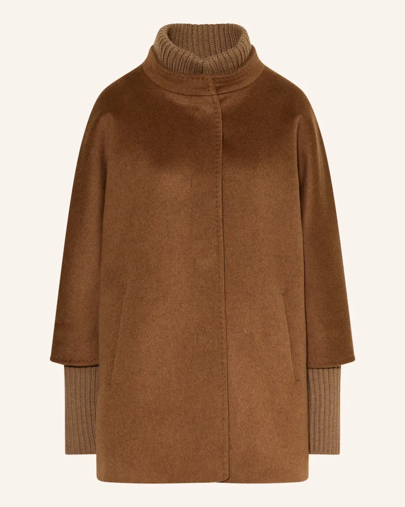 Cinzia Rocca Jacke Mit Abnehmbarem Kragen braun Cognac