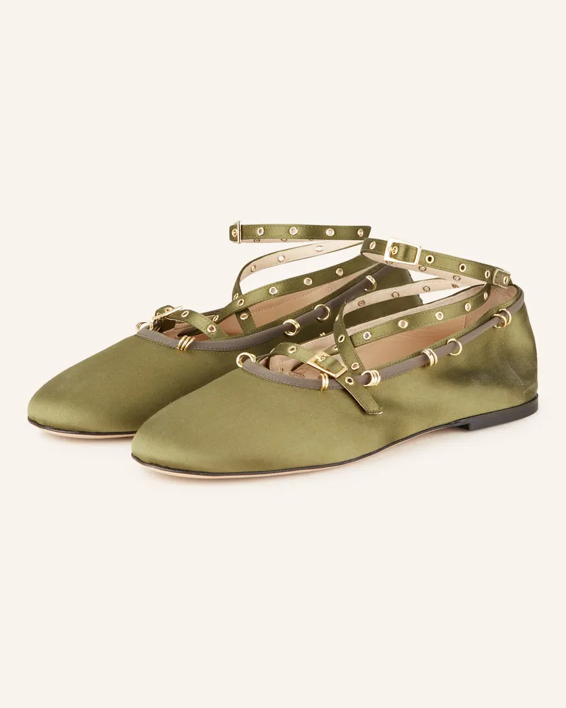 WANDLER Ballerinas JUNE aus Satin Grün