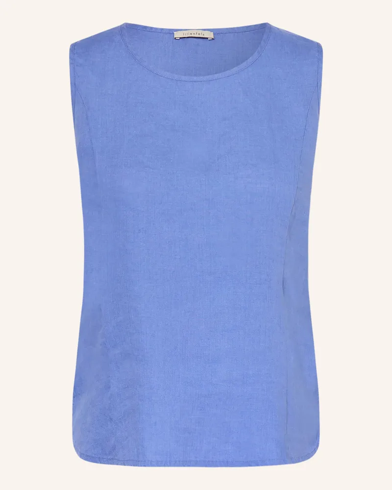 lilienfels Leinentop blau Blau