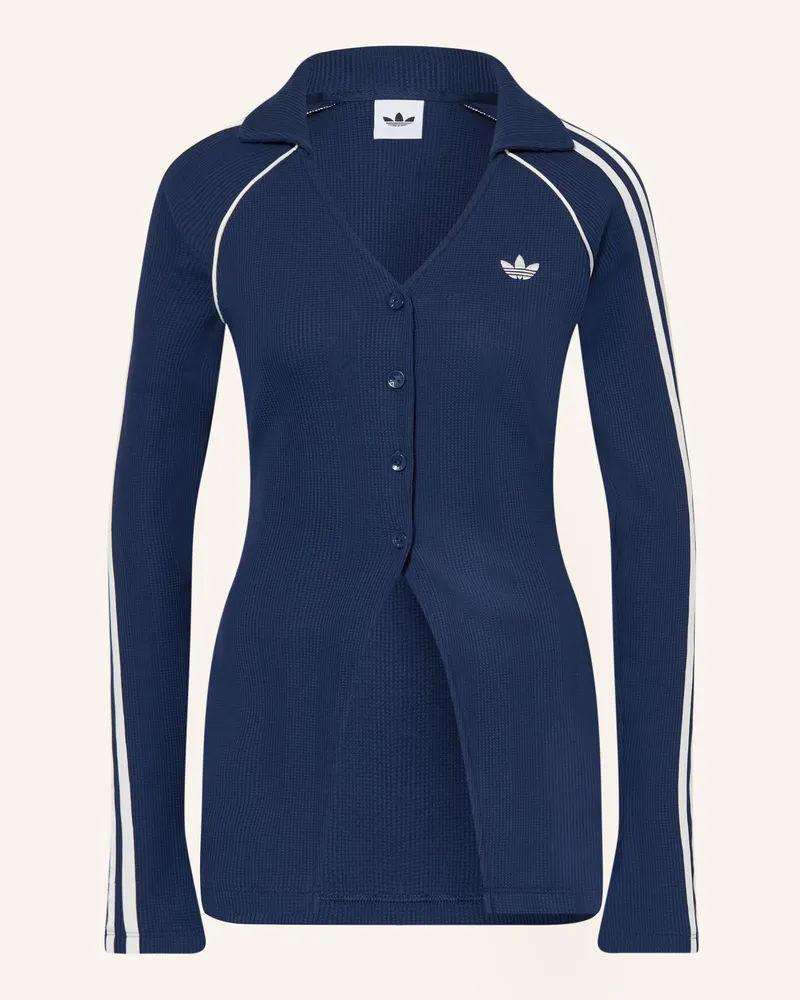 adidas Jerseyjacke ADIDAS ORIGINALS BUTTON DOWN WAFFLE Dunkelblau